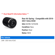 Rear Air Spring - Compatible with 2018 - 2021 Volvo XC60 2019 2020