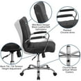 thumbnail image 5 of UrbanPro Traditional Mid Back Leather Office Swivel Chair in Black and Chrome, 5 of 5