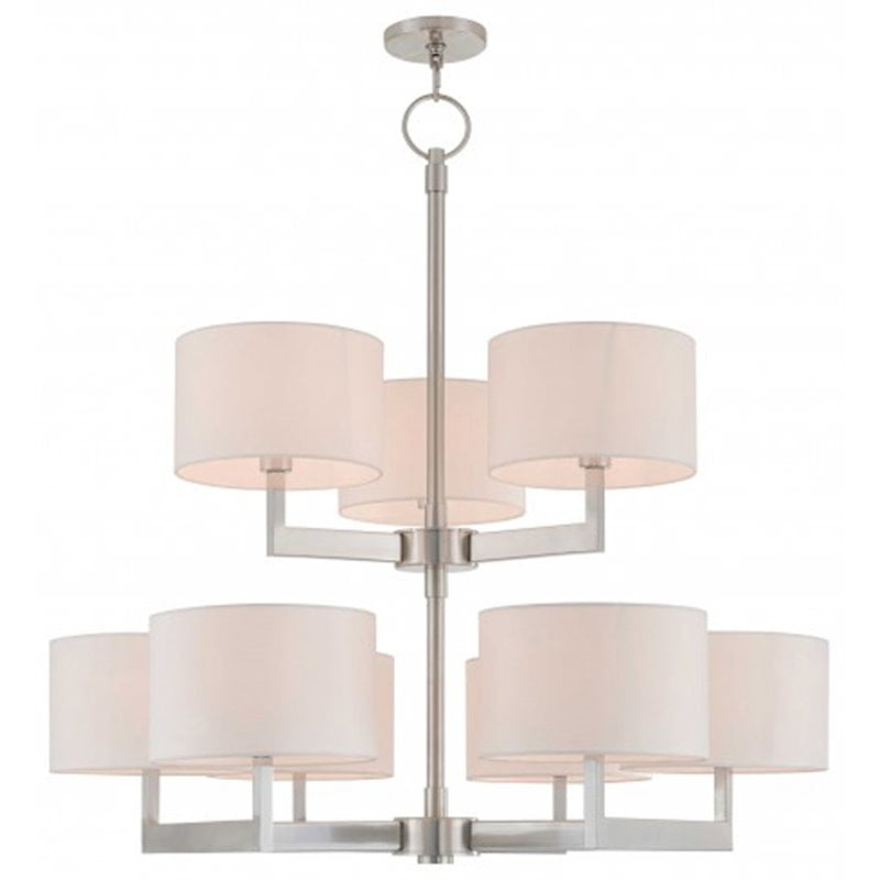 Nuvo 60/2774 Bella 3 Light Aged Bronze And Biscotti Glass Chandelier 