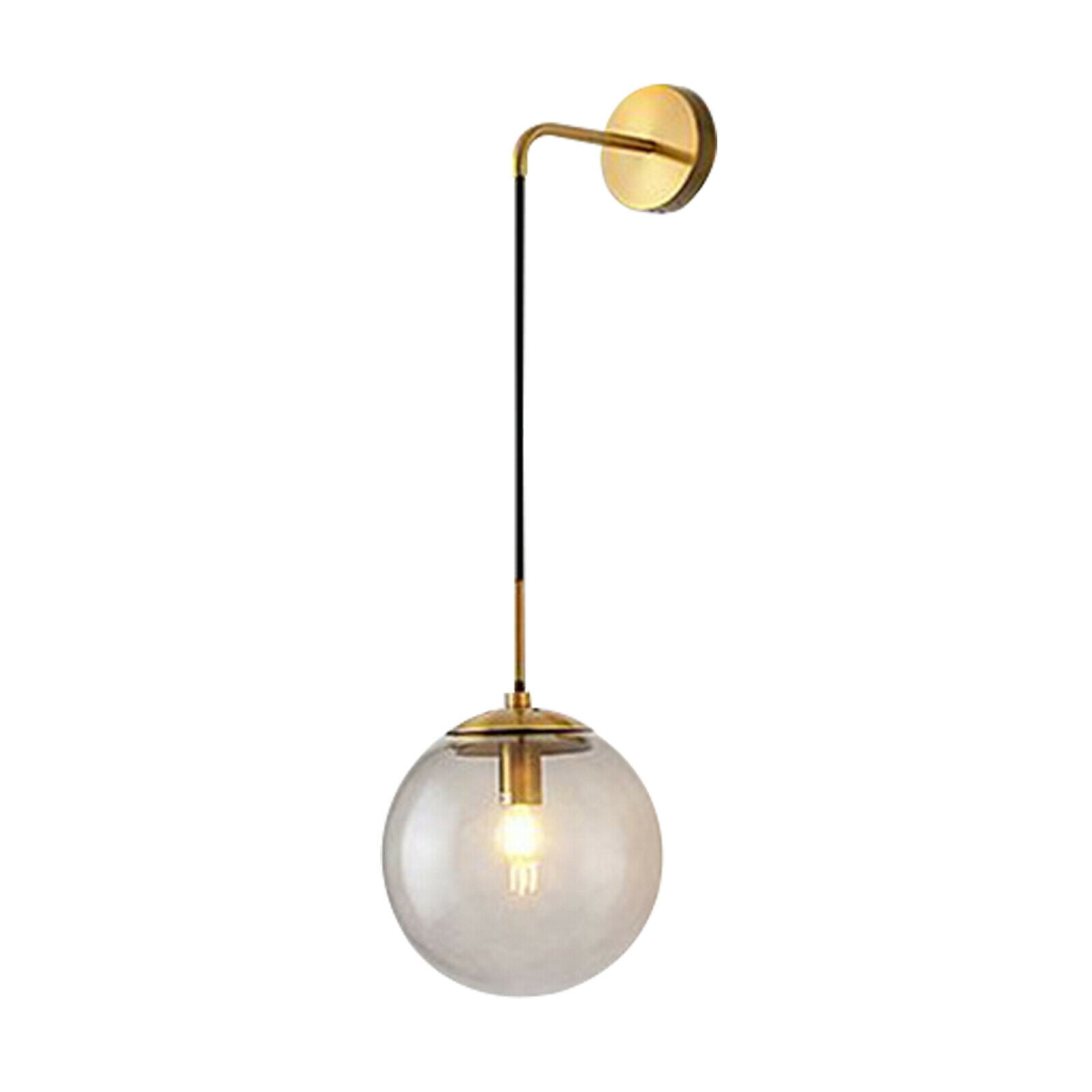 OUKANING Modern Sconce Wall Hanging Light Single Suspender Wall Light Globe Glass Shade