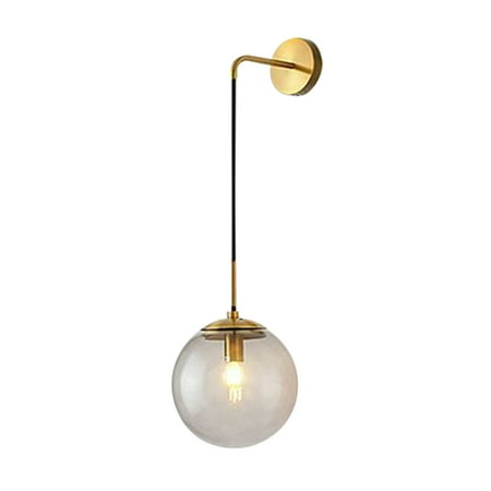 

OUKANING Modern Sconce Wall Hanging Light Single Suspender Wall Light Globe Glass Shade