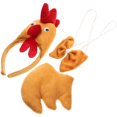 thumbnail image 2 of 1 juego de disfraz de pollo de Pascua, diadema de pollo, corbata, corbata, cosplay de pollo accesorio, 2 of 4