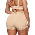 thumbnail image 4 of High Waisted Shapewear For Panties Mid Thigh Shorts Seamless Firm Compression Beige L, 4 of 5