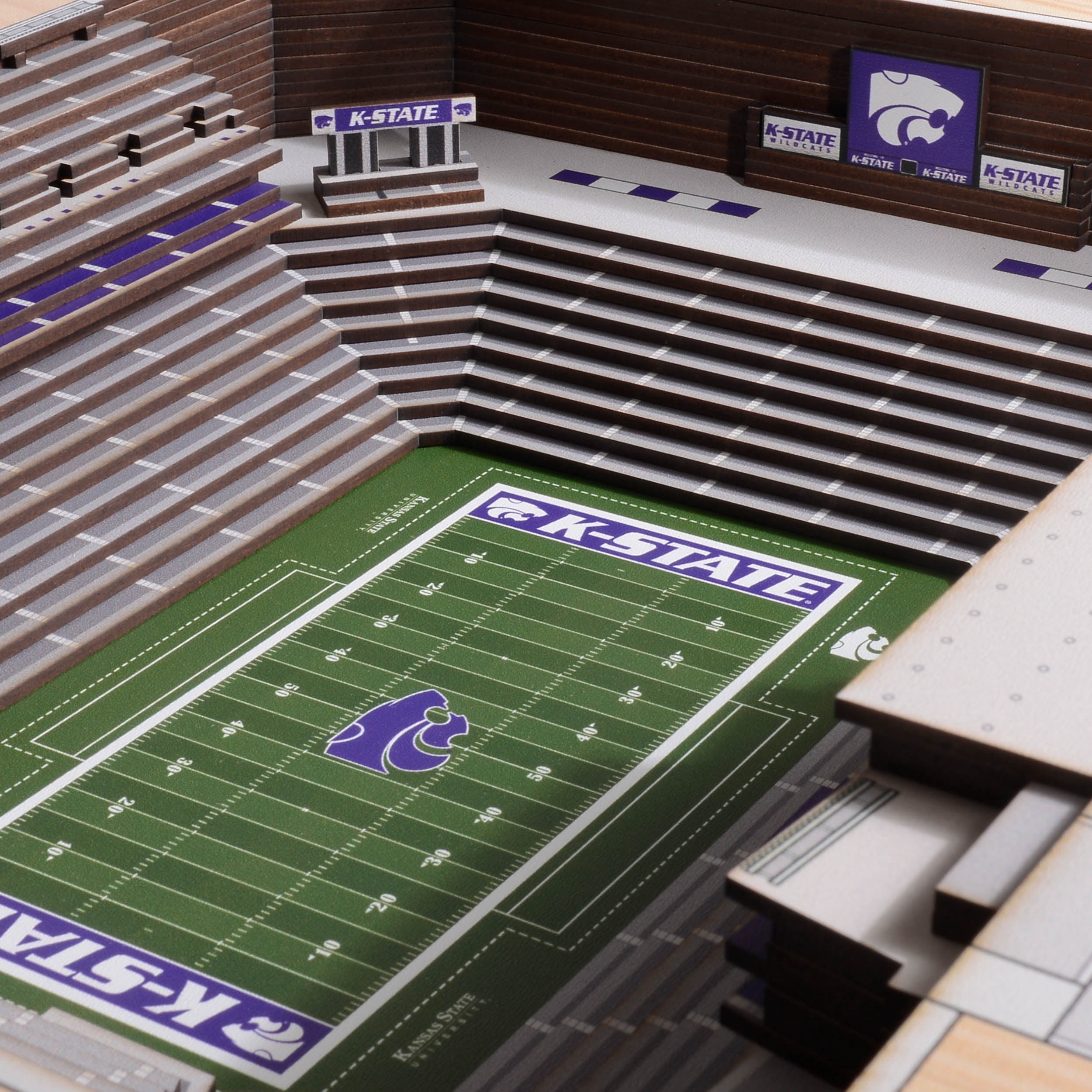 YouTheFan NCAA Kansas State Wildcats FB 25-Layer Stadiumview Wall Art