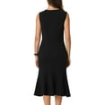 thumbnail image 3 of INSPIRE CHIC Women's Sleeveless Dress V Neck Elegant Work Fishtail Dresses, 3 of 6
