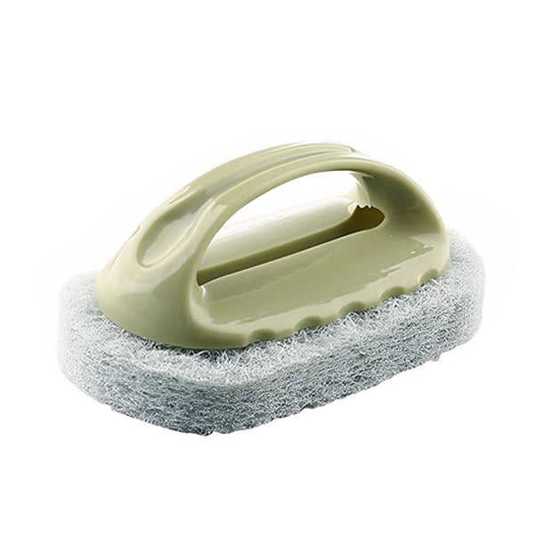 Matsuzay Cepillo de limpieza Herramientas de esponja de descontaminación fuerte Azulejo Bañera Cepillos con mango de cerámica Accesorios de Cocina y Comedor Verde