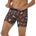 thumbnail image 1 of Mens Extended Length Boxer Briefs - Red Mug Coffee Print Soft Comfortable Men Underwear Boxer Briefs, 1 of 5