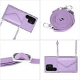thumbnail image 7 of TECH CIRCLE Wallet Case For Galaxy S21 FE with Card Holder,Flip Premium PU Leather Magnetic Clasp Kickstand Heavy Duty Protective Cover with Lanyard Strap for Samsung Galaxy S21 FE 6.4" 2022,Purple, 7 of 7