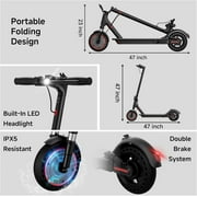 Electric Scooter for Adults with Dual Suspension System - 10 Solid Tires, 500W Brushless Motor, 11-22 Mph, 23 Miles Long Range, Double Braking Folding Fast E-Scooter, App Control