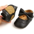 thumbnail image 3 of Baby Girls Mary Jane Flats with Bownot Non Slip Soft Sole PU Leather Newborn Infant Toddler First Walker Cirb Dress Shoes, 3 of 6