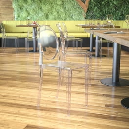 Transparent Crystal Ghost Chair with Arms Stackable Scratch Water Resistant Indoor Outdoor Walmart