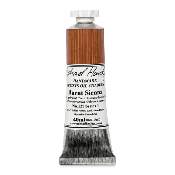 Michael Harding Artists Oil Color - Burnt Sienna, 40 ml tube