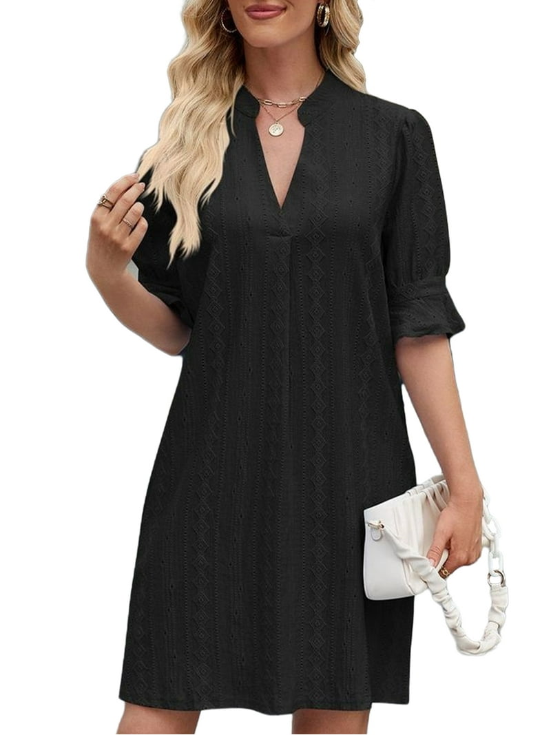 dress for women black Chic Black Tess Mini Dress for Women