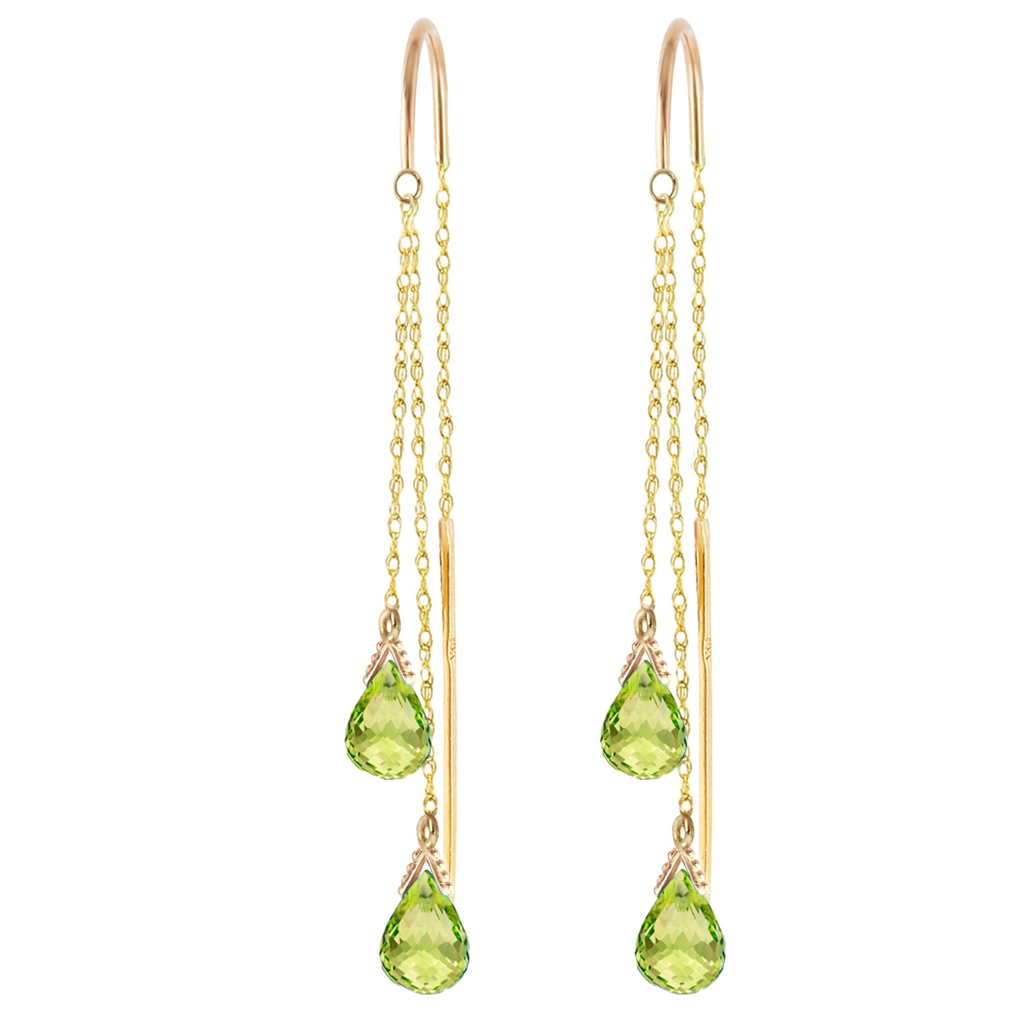 Galaxy Gold 14K Yellow Gold Natural Peridot Stud Earrings - August Birthstone - Abundance & Joy - Fine Jewelry for Women