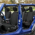 thumbnail image 4 of For Jeep Wrangler JL 4DR 2018-2023 FH Group Neoprene Custom Fit Car Seat Covers Full Set - Black, 4 of 11