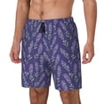 thumbnail image 2 of Uemuo Lavender Flowers Pattern Mens Swim Trunks Quick Dry Board Shorts with Mesh Lining, Stretch Beach Shorts Quick Dry No-Chafing Board Shorts-XX-Large, 2 of 9