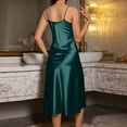thumbnail image 7 of Tnhcen Women's Backless Solid Silk-like Sleep Dress Spaghetti Strap Nightgown with Loose Fit for S-2XL Chic Home & Casual Wear, 7 of 7