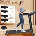 thumbnail image 3 of JERFIT Auto-Folding Electric Treadmill for Home, 3.5HP Powerful Motor, 350lbs Capacity, 10MPH Speed, 6% Manual Incline, Bluetooth Speaker, USB/Type-C Charging, Heart Rate Monitoring, 3 of 8