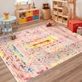 thumbnail image 5 of Washable Area Rug for Living Room, 8'x10' Bohemian Aztec Non-Slip indoor Rug, Soft Low Pile & Stain Resistant Polyester Geometric Carpet for Bedroom, Dinning Room, Kids Playroom, Girls' Bedroom, 5 of 8
