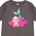 thumbnail image 4 of Inktastic Cute Mermaid, Pink Hair, Little Mermaid, Starfish Girls Long Sleeve Toddler T-Shirt, 4 of 5