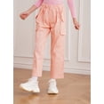 thumbnail image 2 of TTAO Girl's Casual Cargo Jogger Pants Hiking Sports Sweatpants Loose Hip Hop Dance Trousers 8-16Y Pink 10, 2 of 7