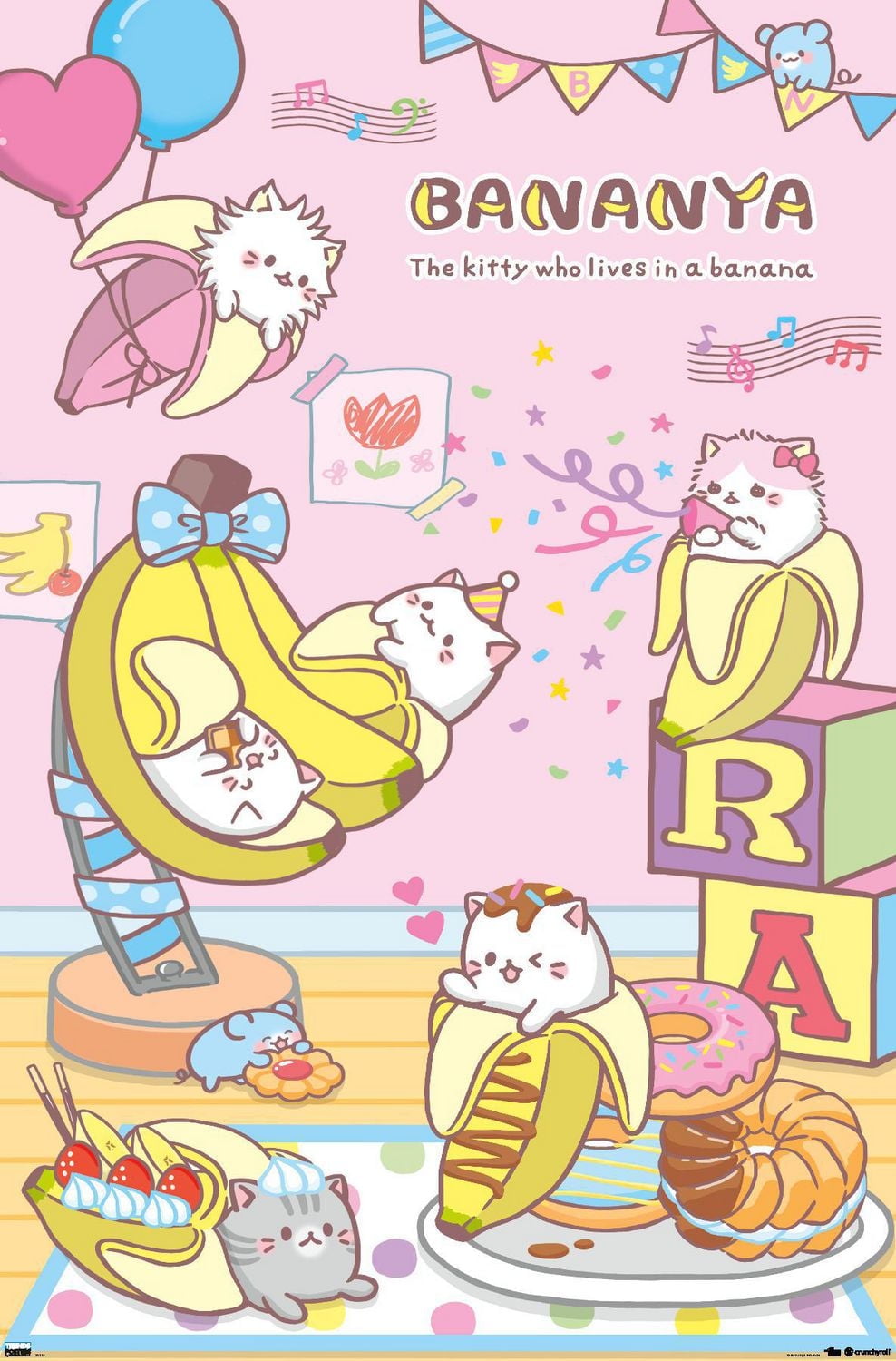 Bananya - Party Wall Poster, 22.375" x 34"