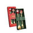 thumbnail image 4 of Nilvkv Christmas Spoon Christmas Dessert Spoon Fork Stainless Steel Tableware Set Cute Doll with Hand Gift, Christmas Decorations, CHRlSTMAS-GlFTs, 4 of 5