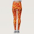 thumbnail image 2 of Outfmvch Valentine Pants for Women Womens Printed Leggings Women Leggings Sweatpants Women Plus Size Leggings Running Leggings for Women Fleece Lined Leggins Orange M, 2 of 4