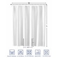 thumbnail image 4 of Split Shower Curtain for Transfer Bench, Pure White Fabric Shower Curtains for Bathroom, Simple Solid Color Tub Sliding Transfer Bench Waterproof Bath Curtains 72"x84", 4 of 9