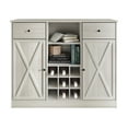 thumbnail image 3 of Castle Place Rustic Sideboard Buffet Cabinet, Light Grey, 3 of 11