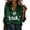 Tops-A496Multicolor, variant on LEKWK St Patricks Day Shirt Women Striped Clover Print Blouses & Button-Down Shirts Lapel Collar Casual Tops Color Block Holiday Outfits