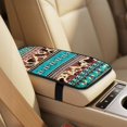 thumbnail image 4 of Xoenoiee Aztec Cow American Tribal Pattern 5 Pcs Auto Seat Covers Set for Women Men, Decorative Faux Leather with Seat Belt Covers & Armrest Pad, Universal Fit for Cars, SUVs, Trucks, 4 of 7