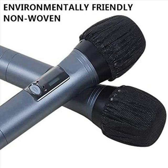 200 Pcs Disposable Microphone Cover Handheld Microphone Protective Cap Musical Microphone Cover for KTV Karaoke Bar,Etc,200 x Disposable microphone cover,black