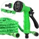 thumbnail image 1 of Manguera de jardín flexible con ducha de mano Adaptador de 30 M Manguera de agua verde de 1/2 pulgada y 3/4 pulgada Manguera flexible, estirable, a prueba de torceduras, 1 of 5