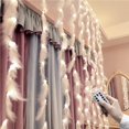 thumbnail image 1 of ziyahi 3X2M 200leds Feather Curtain String Light Remote Control USB String Light Xmas Party Home Wedding Garden Christmas Decorations, 1 of 9