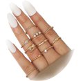 thumbnail image 1 of HAHDAXIA Stocking Stuffers for Teens Gold Stackable Rings Set for Women Vintage Knuckle Rings for Teen Girls Midi Rings Pack Statement Bohemian Stacking Rings for Women Multiple Rings Pack, 1 of 5