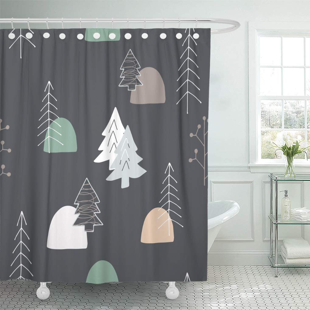 Yusdecor Forest Scandinavian Nature Cute Winter For Baby Pattern Abstract Bathroom Decor Bath Shower Curtain 60x72 Inch Walmart Canada