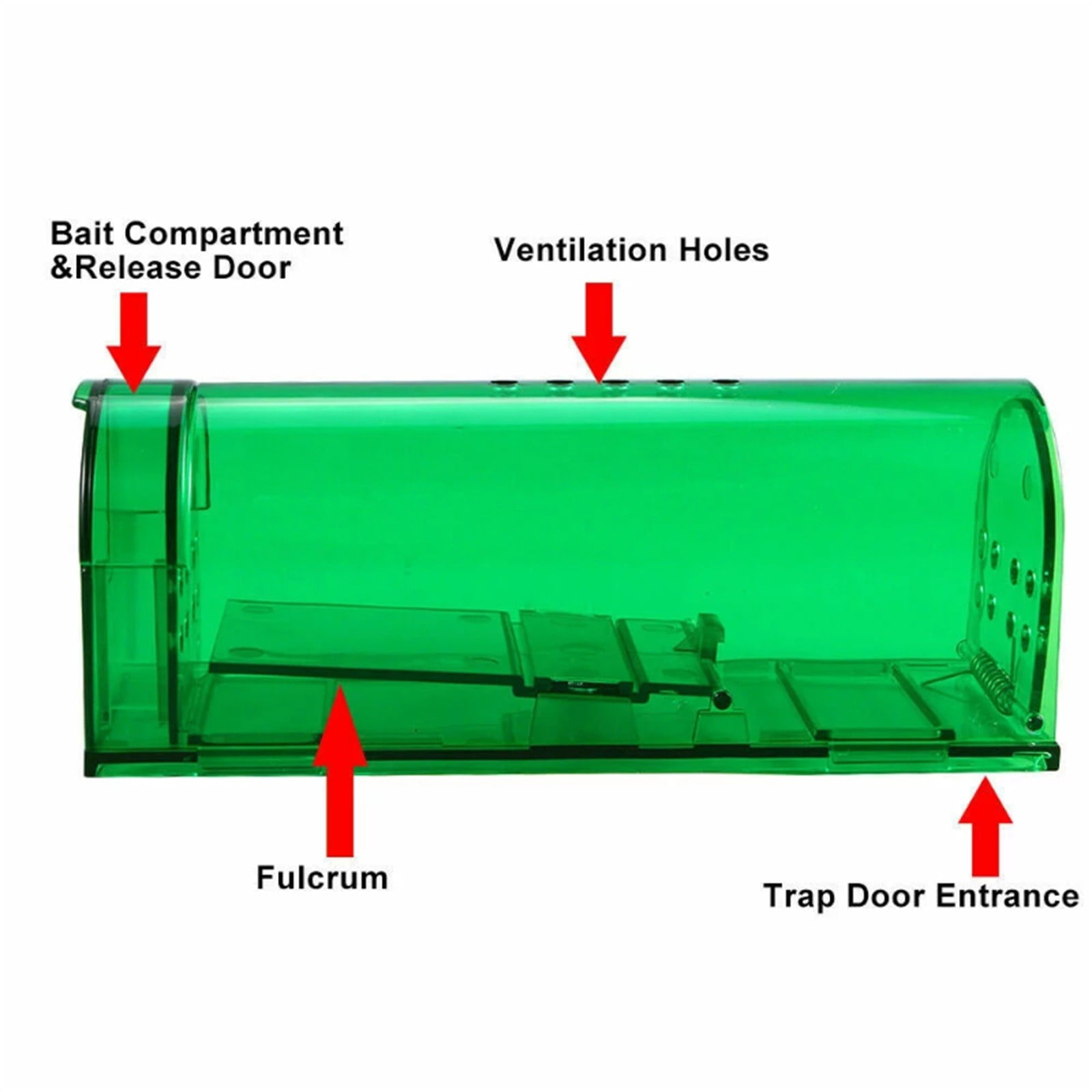 Humane No Kill Live Catch and Release Mouse Traps, Reusable with Cleaning Brush - 1 Pack