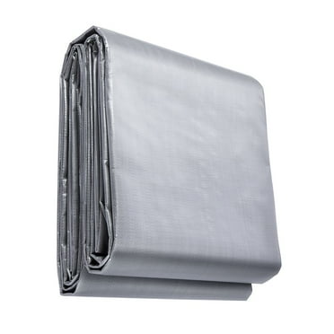 VEVOR Tarp Waterproof 16x20 ft, Plastic Poly Tarp Cover 10 Mil, Multi Purpose Tear UV and Temperature Resistant Outdoor Tarpaulin with High Durability Reinforced Grommets (Silver/Brown)