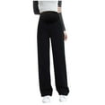 thumbnail image 2 of Pregnant Jeans Breathable Straight Leg Wide Leg Pants - Belly Support Denim Trousers for Comfortable Maternity Wear, Limited Time Offer Under 10 Dollars, 2 of 5