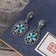thumbnail image 4 of Zhuge Boho Turquoise Dangle Drop Earrings for Women, Ethnic Bohemian Vintage Hippie Jewelry Gift(Blue), 4 of 4