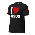 thumbnail image 2 of I LOVE JESUS Unisex t-shirt (Black Heather, XS), 2 of 4