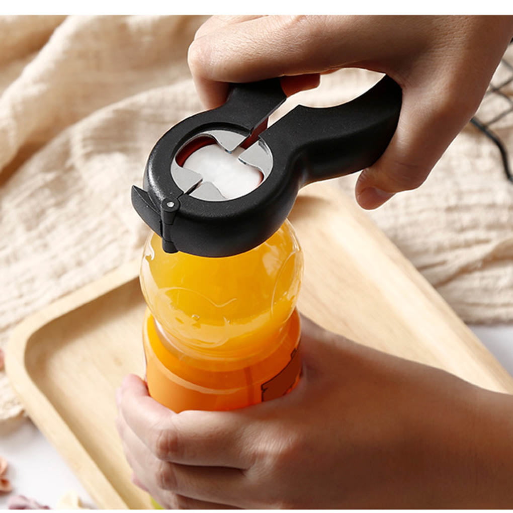 6in1 Can Opener Multi Purpose Screw Cap Jar Openers Bottle Lid Grip Kitchen Tool 