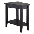 thumbnail image 1 of Pemberly Row Contemporary Recliner Wood Wedge Table with Shelf in Black, 1 of 6