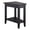 Black, variant on Pemberly Row Contemporary Recliner Wood Wedge Table with Shelf in Black