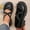 Black, variant on Women'S Cross-Strapped Bowknot Thick-Soled Mary Jane Shoes, Fashionable Casual Shoes, Suitable for Weekend Shopping and Leisurely Strolls