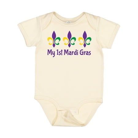

Inktastic My 1st Mardi Gras Fleur De Lis Gift Baby Boy or Baby Girl Bodysuit