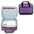 thumbnail image 2 of Projector Case Projector Bag with Accessories Storage Pockets Carrying Case Compatible for Tools & Accessories,1 * projector dustproof storage bag,Purple, 2 of 8