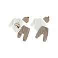 thumbnail image 2 of BemeyourBBs Baby Boy Thanksgiving Outfit Turkey Romper Pants and Hat 3 Pcs Set, 2 of 9