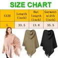 thumbnail image 3 of Women's Knitted Wrap Sweater Poncho Pullover Top Tassel Poncho Sweater Pullover Wrap Hoodies Sweater Tops Ponchos Shawls Capes, 3 of 6